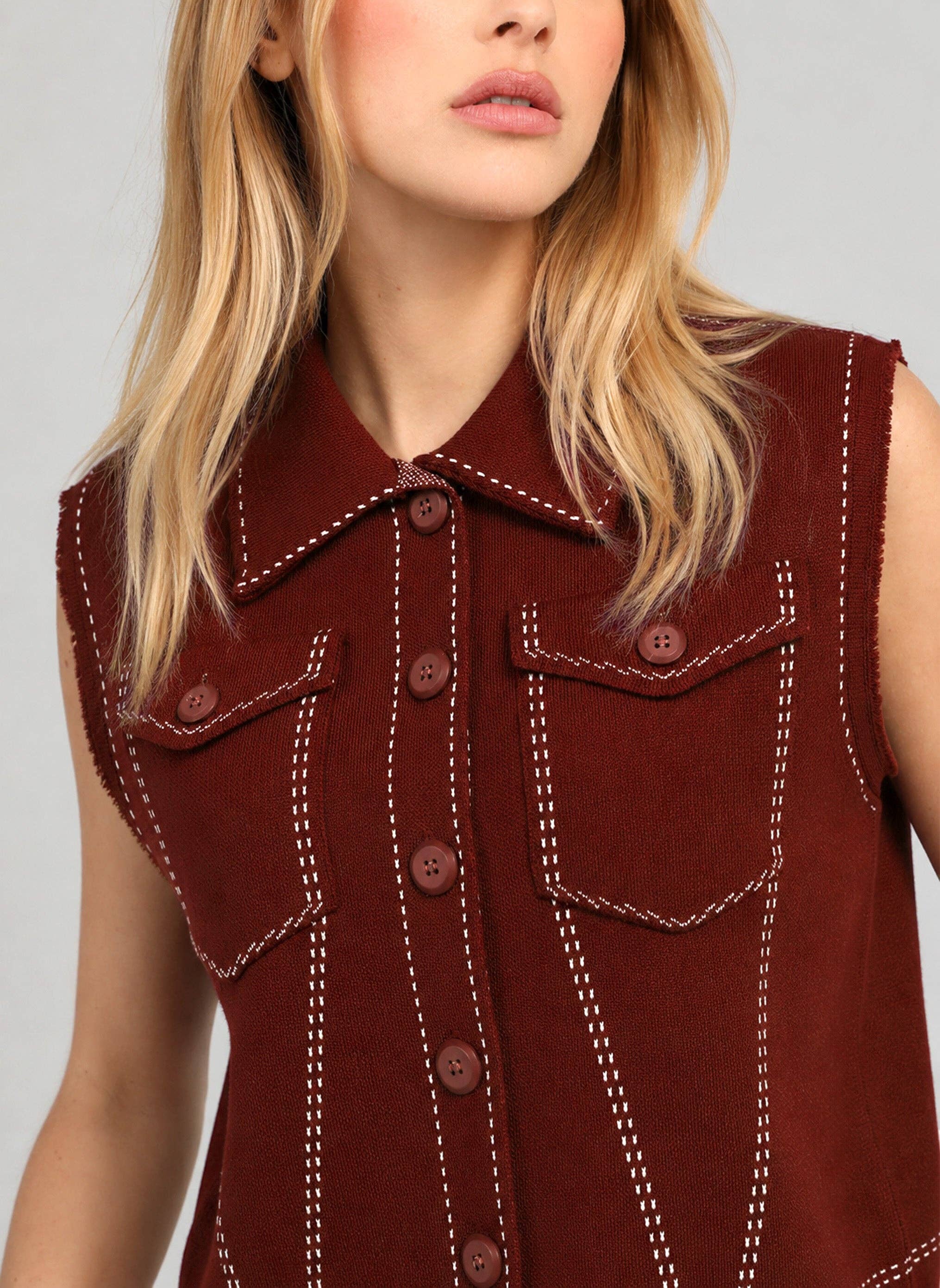 Weste LEWOODY bordeaux: XS/S