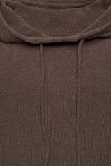 Lanidor Hoodie aus glattem Strick - Braun