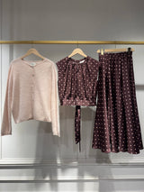 Choklate Paris Top Maguie mit Punkten Pflaume-Rosé