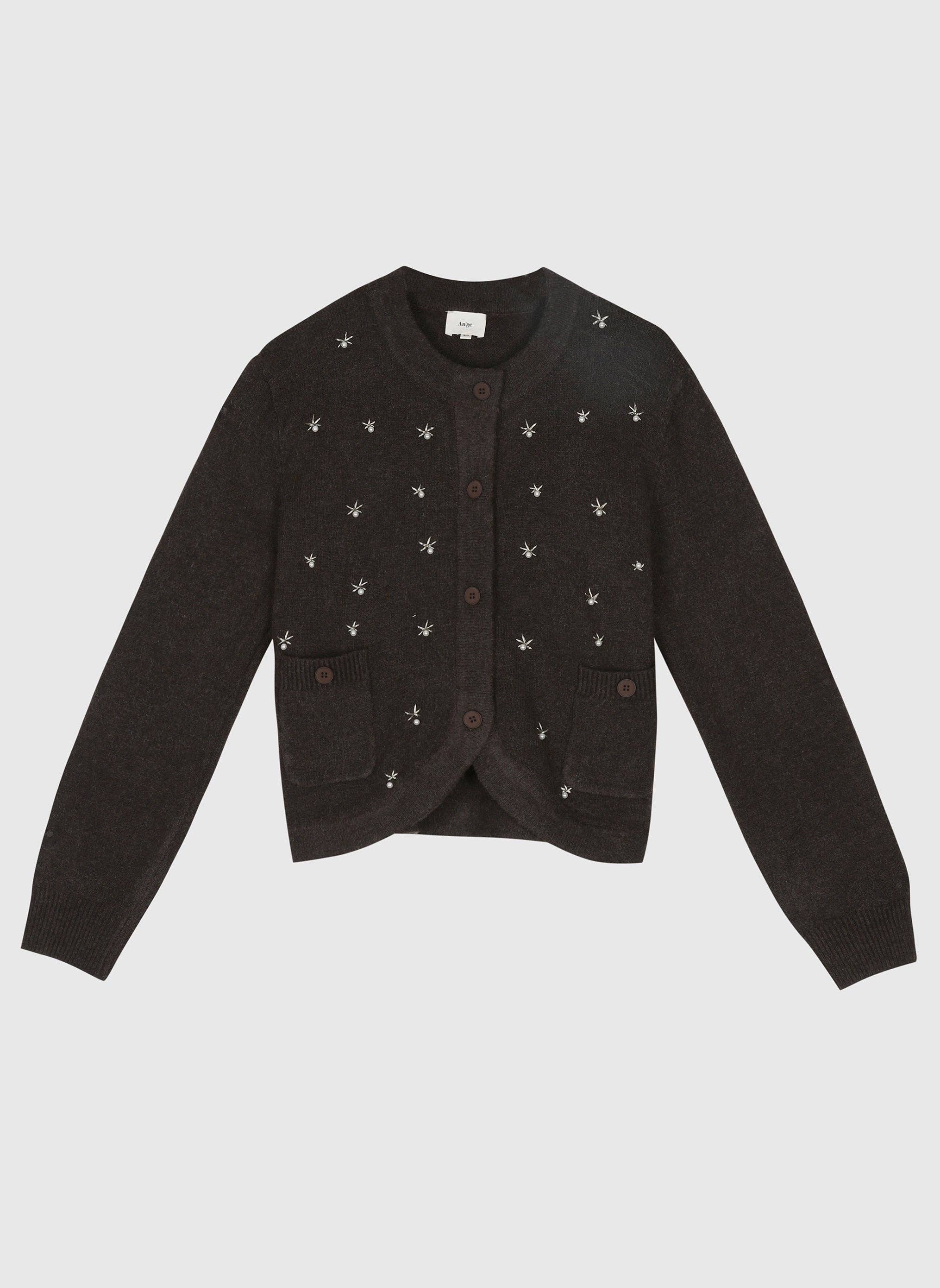 An'ge Paris Cardigan Natalia Braun Perlenstickerei