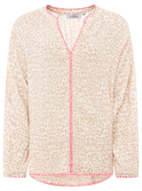 Zwillingsherz Bluse Wilder Leo - Beige