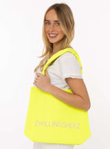 Zwillingsherz Shopper Tasche Neon Gelb