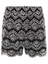 Zwillingsherz Shorts mit Lochstickerei Baumwolle Schwarz