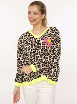 Zwillingsherz Sweat Pullover Neon Leo Neon Gelb