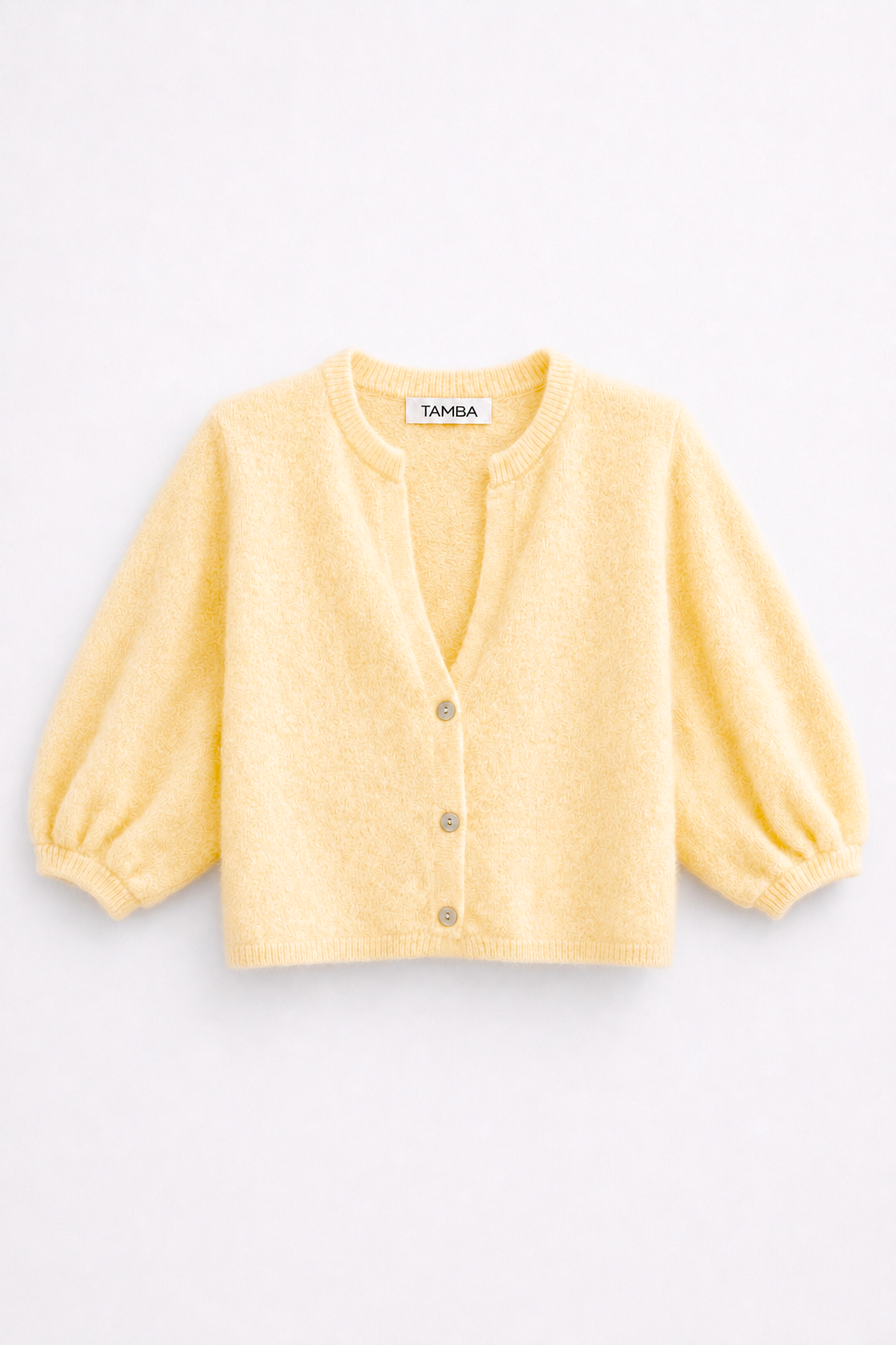 Angora Strickcardigan mit V-Ausschnitt: Anthrazit / Einheitsgröße