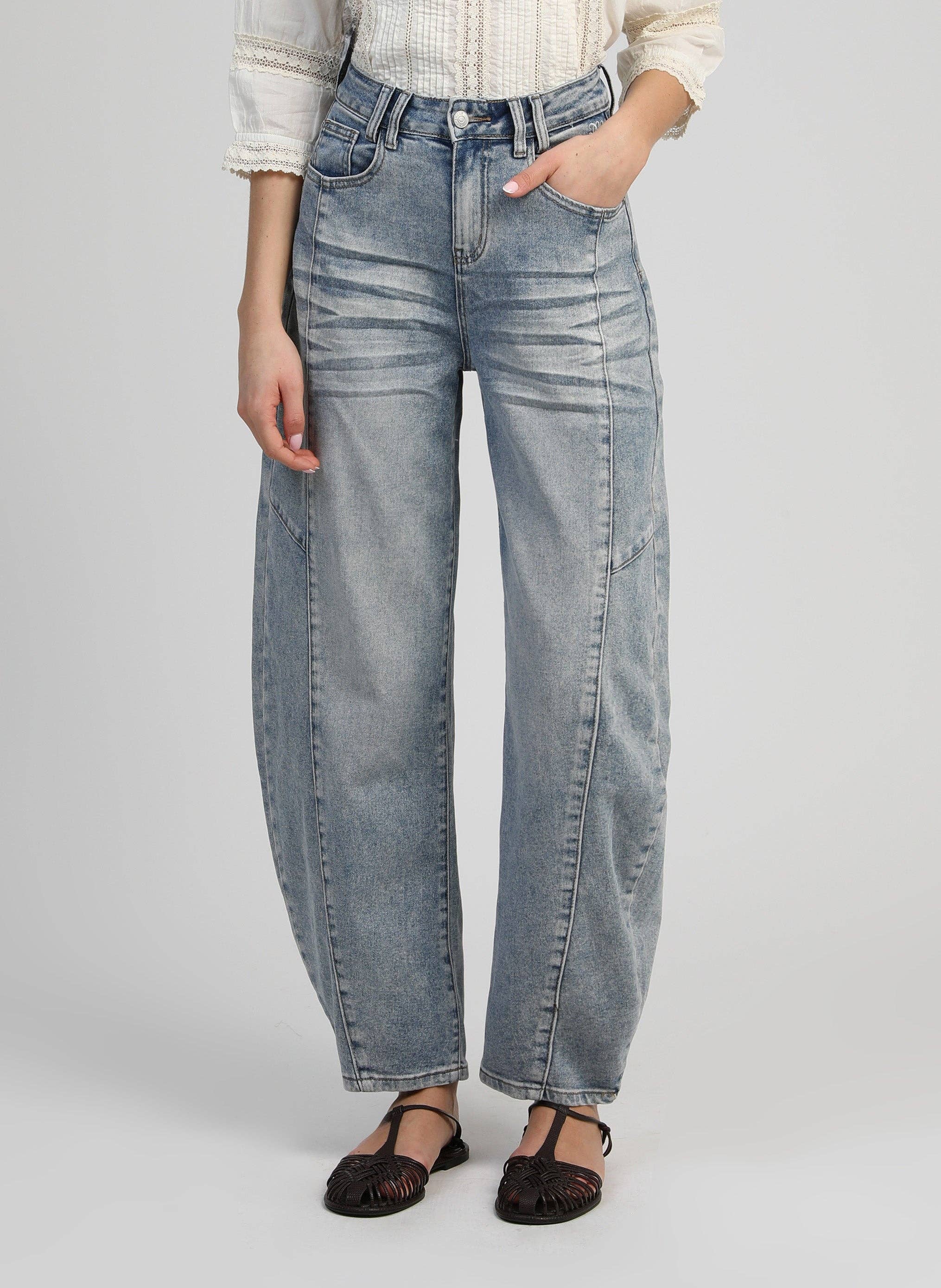 Ange Paris Jeans Prime Ballonschnitt High Waist Hellblau