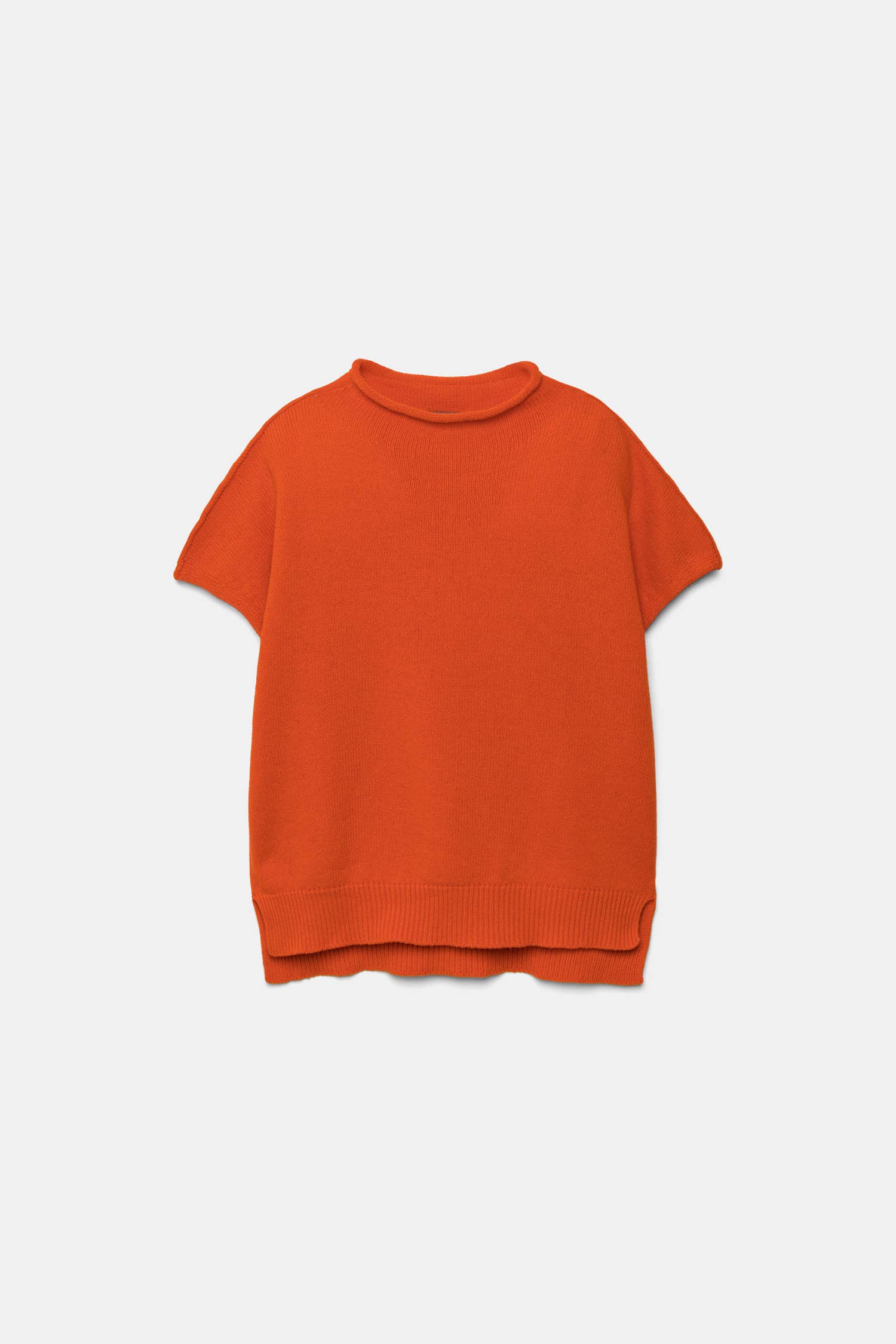 Lanidor - Pullover in Orange - Glattstrick mit kurzen Fledermausärmeln