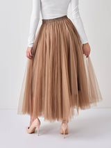 Choklate Paris Langer Tüllrock Aria Taupe Maxi