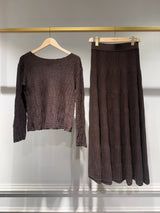 Choklate Paris leichtes Langarm-Strickshirt Choco mit Struktur