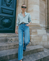 Ana & Lucy Barrel-Jeans LOWEN Mittelblau