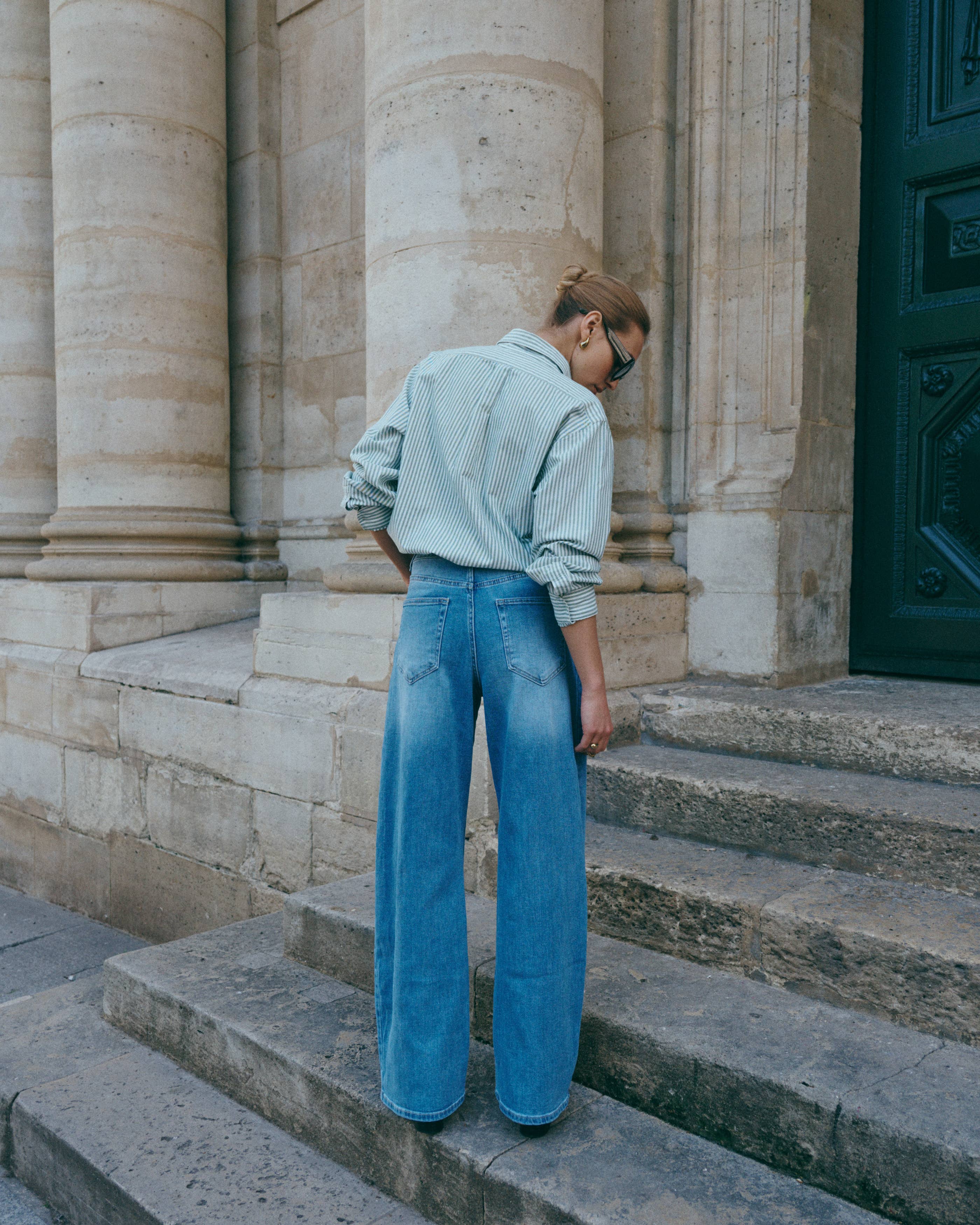 Ana & Lucy Barrel-Jeans LOWEN Mittelblau