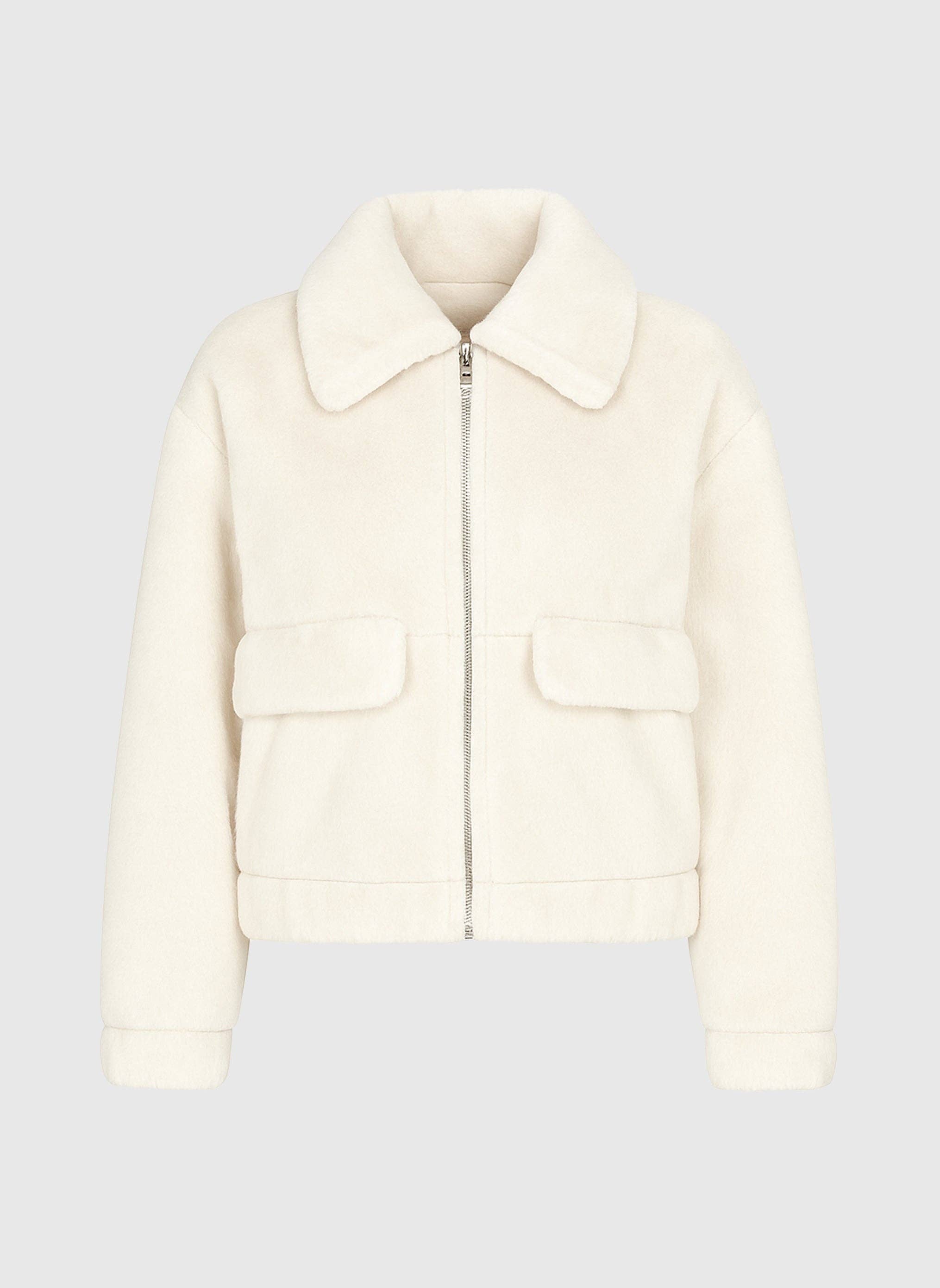 An'ge Paris Jacke Candice - Kunstfelljacke in Vanille - Kurze Jacke