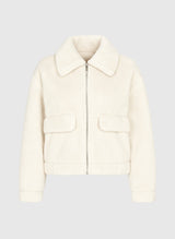 An'ge Paris Jacke Candice - Kunstfelljacke in Vanille - Kurze Jacke