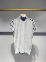 Top Alex aus Strick mit Rollkragen - 3284: Taille unique / Ecru