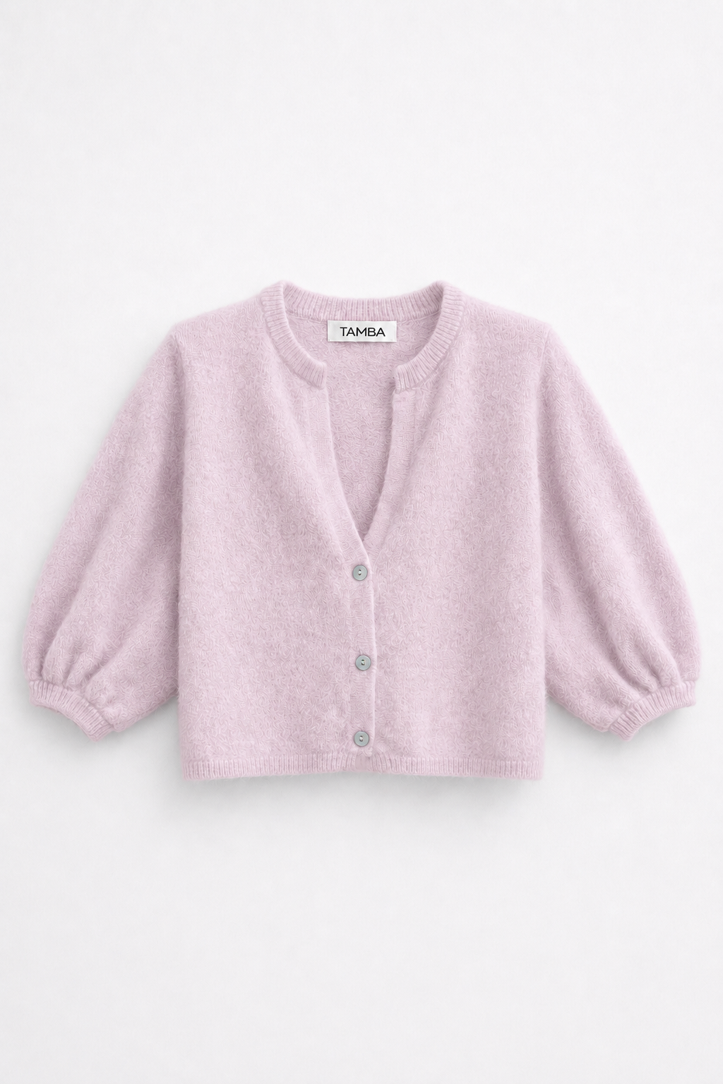 Angora Strickcardigan mit V-Ausschnitt: Anthrazit / Einheitsgröße