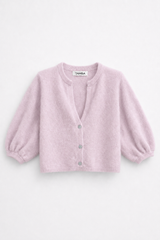 Angora Strickcardigan mit V-Ausschnitt: Anthrazit / Einheitsgröße