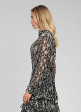 An'ge Paris Hemd Sabery  in Schwarz-Weiß - Semitransparent