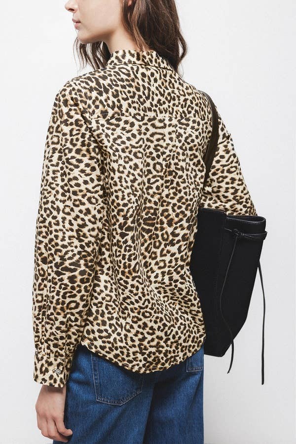 Lanidor Damenbluse im Animal-Print aus 100% Baumwolle