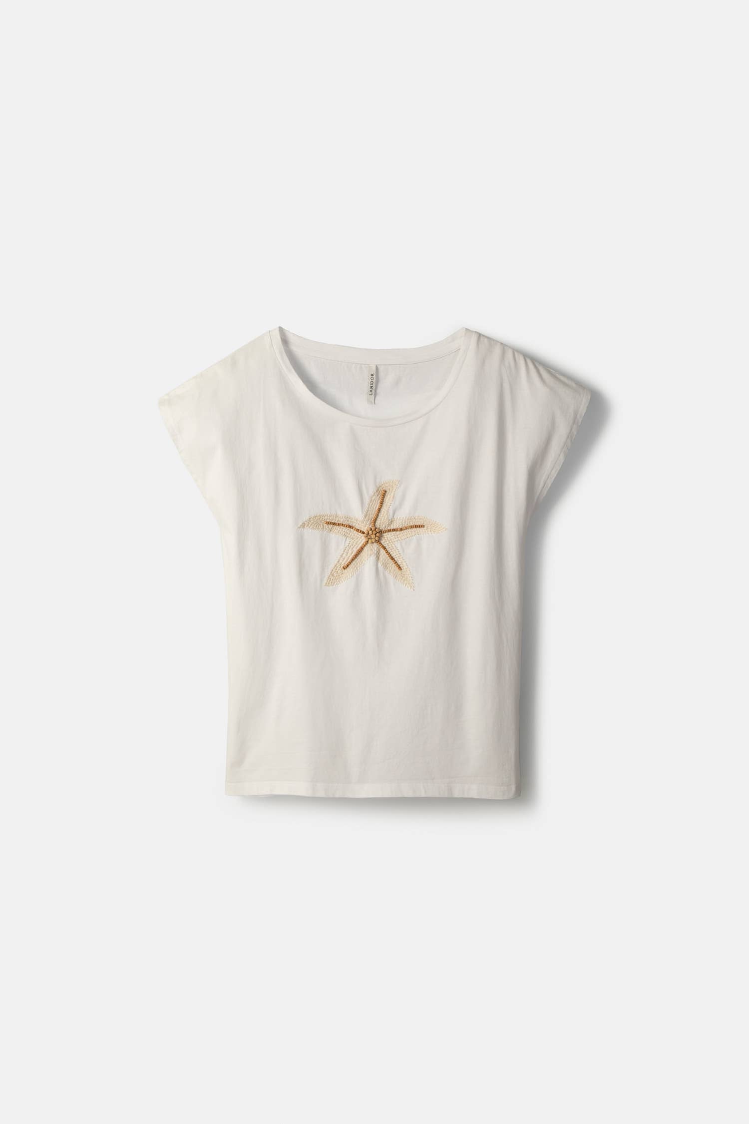 T-Shirt mit Perlen (454232-8): S