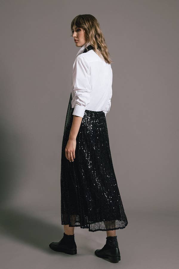 Lanidor - Pailletten-Rock in Schwarz