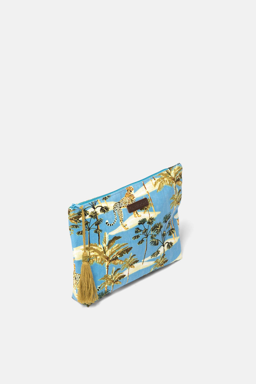 Lanidor Kosmetiktasche "Palmenprint - Tropischer Look mit Quaste