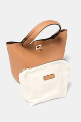Lanidor Tasche Beige aus Eco-Leder mit Schulterriemen