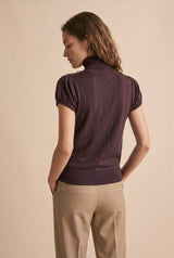Top Alex aus Strick mit Rollkragen - 3284: Taille unique / Ecru