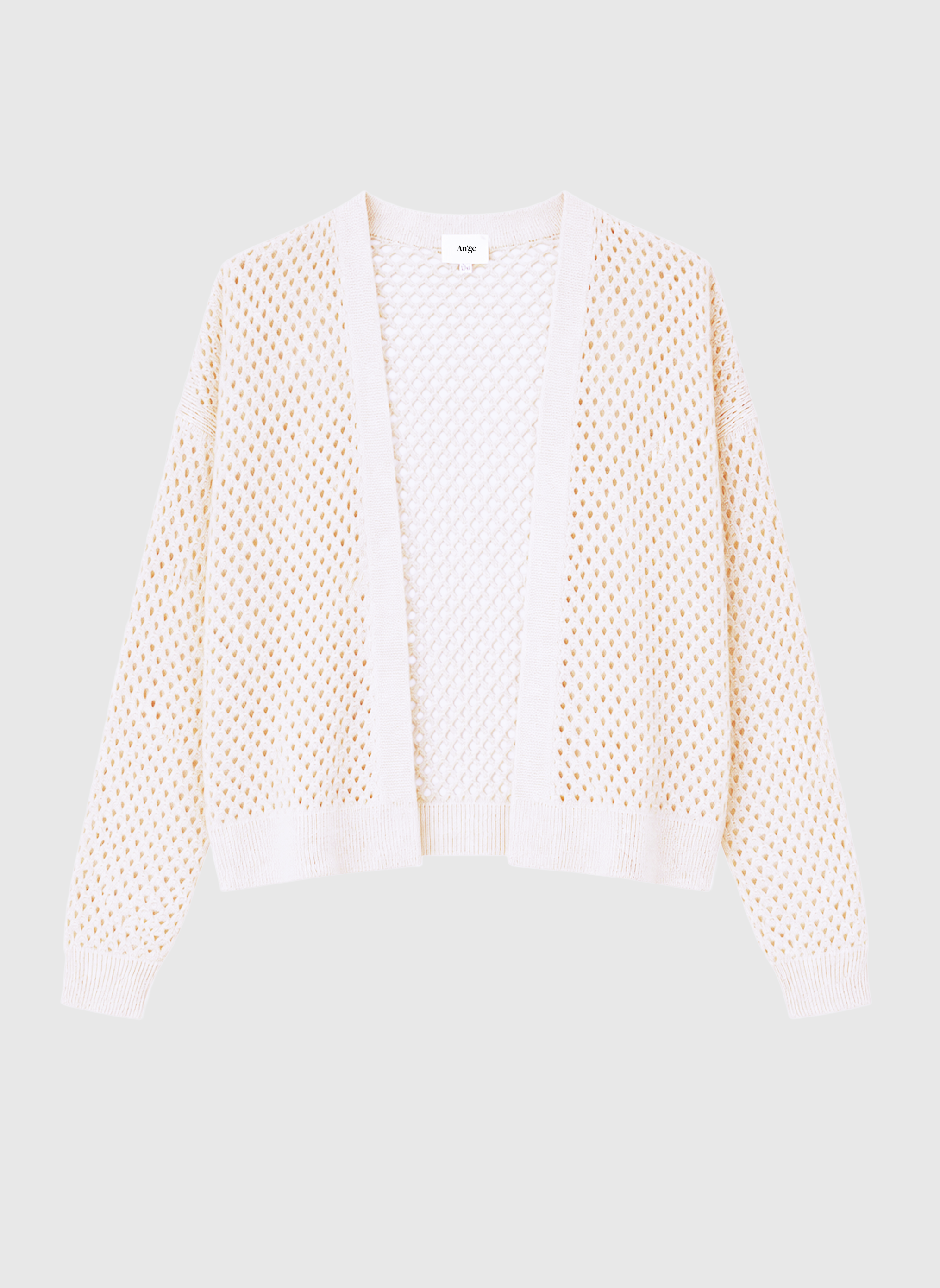 Ange Paris Strickjacke Valerio Ecru Baumwollmix