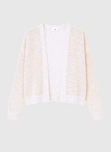 Ange Paris Strickjacke Valerio Ecru Baumwollmix