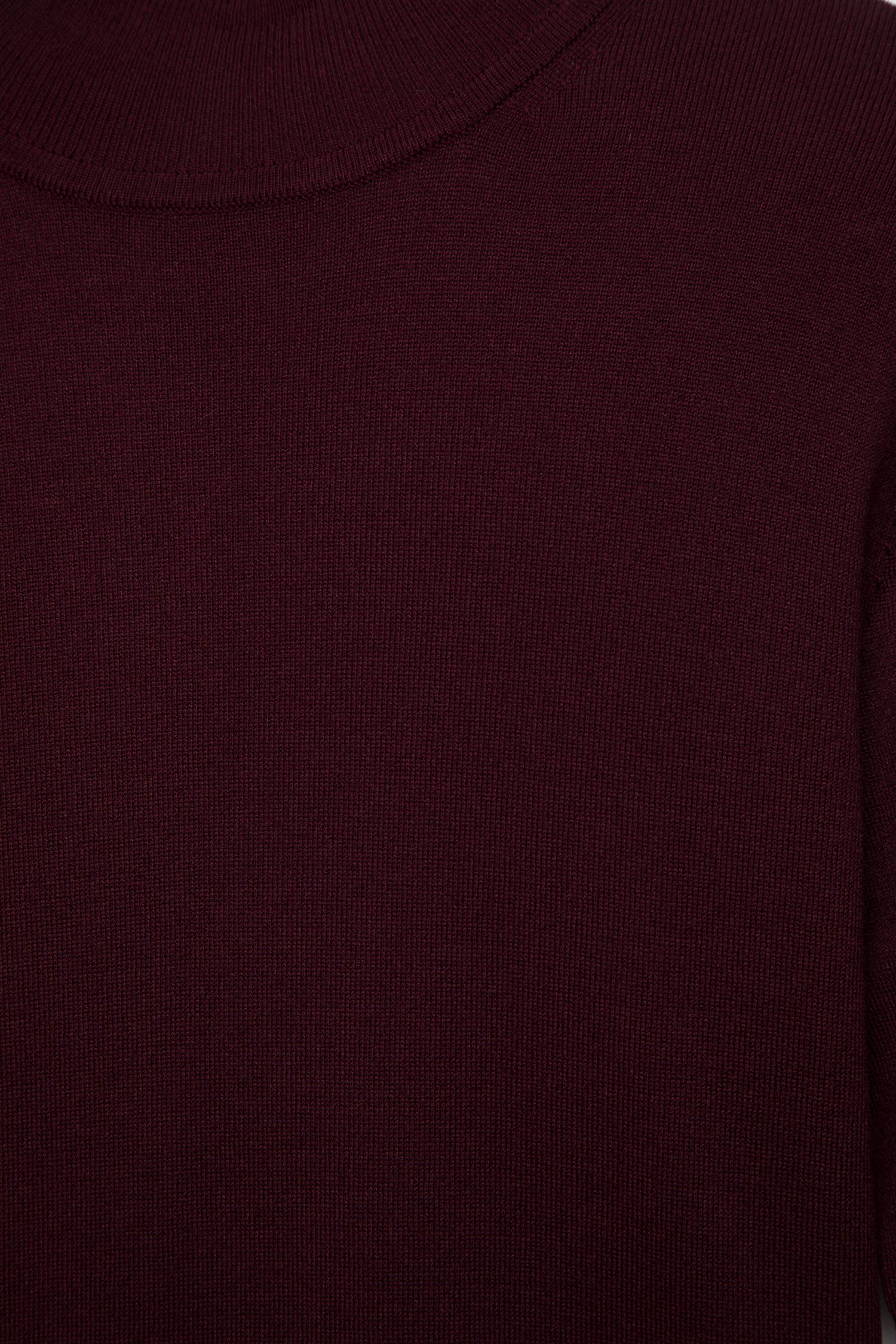 Lanidor - Feinstrick Pullover Turtle-Neck Bordeaux - Kurzarm