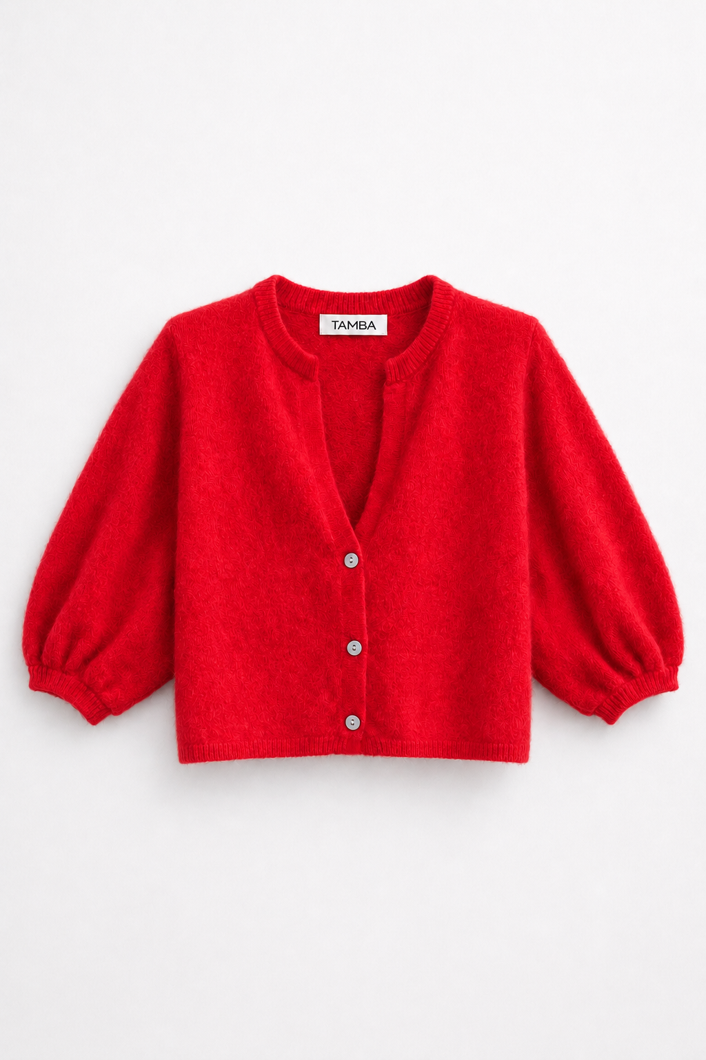 Angora Strickcardigan mit V-Ausschnitt: Anthrazit / Einheitsgröße