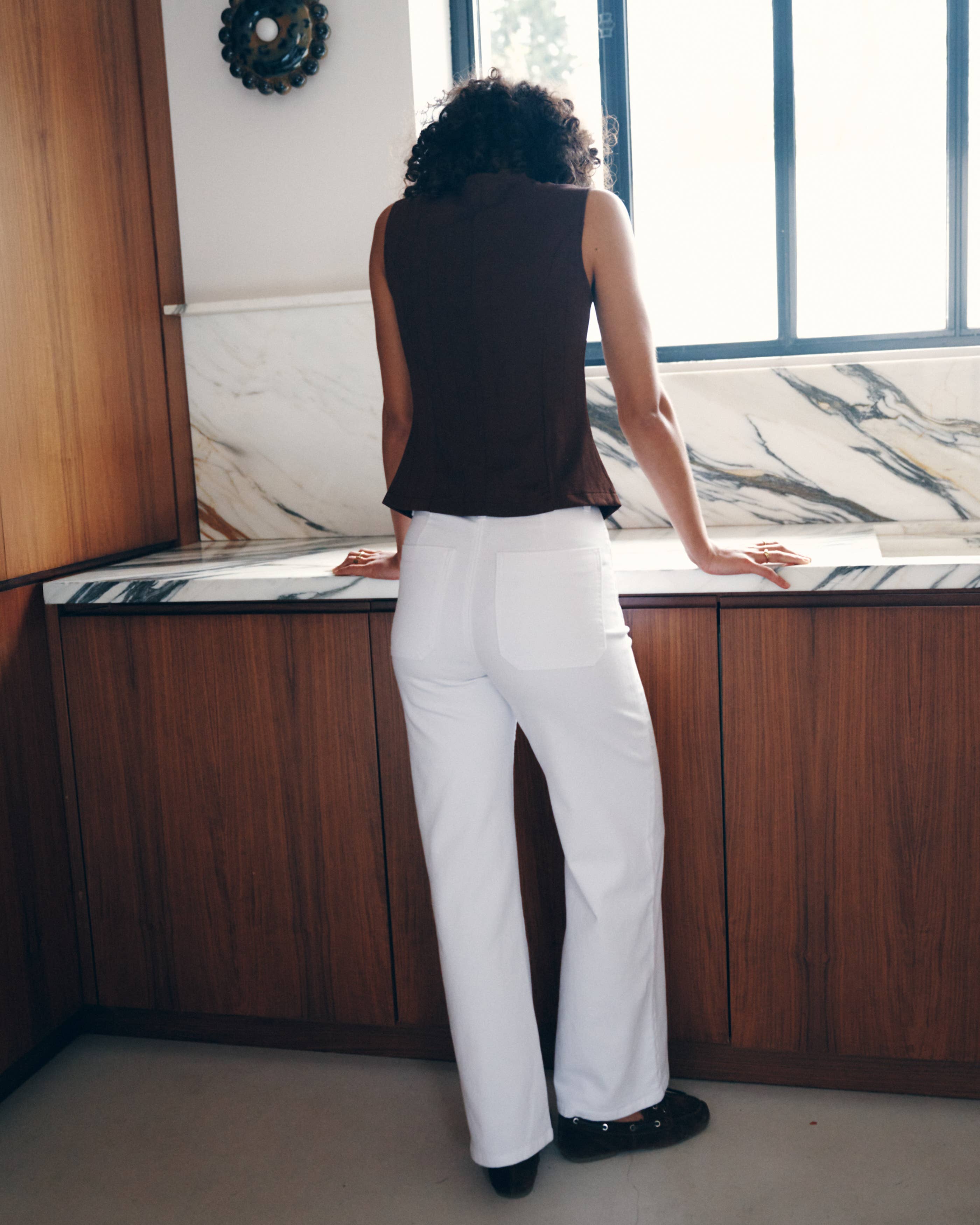 Ana & Lucy Jeans Wide-Leg"Naeva" mit aufgesetzten Taschen Weiß