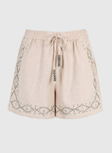 An'ge Paris Short RAMALO Beige Baumwolle Leinen