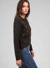 An'ge Paris Cardigan Natalia Braun Perlenstickerei