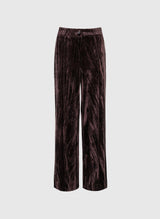 An'ge Paris Hose "Patrilou"  Samt Schokoladenbraun -  Weite Passform