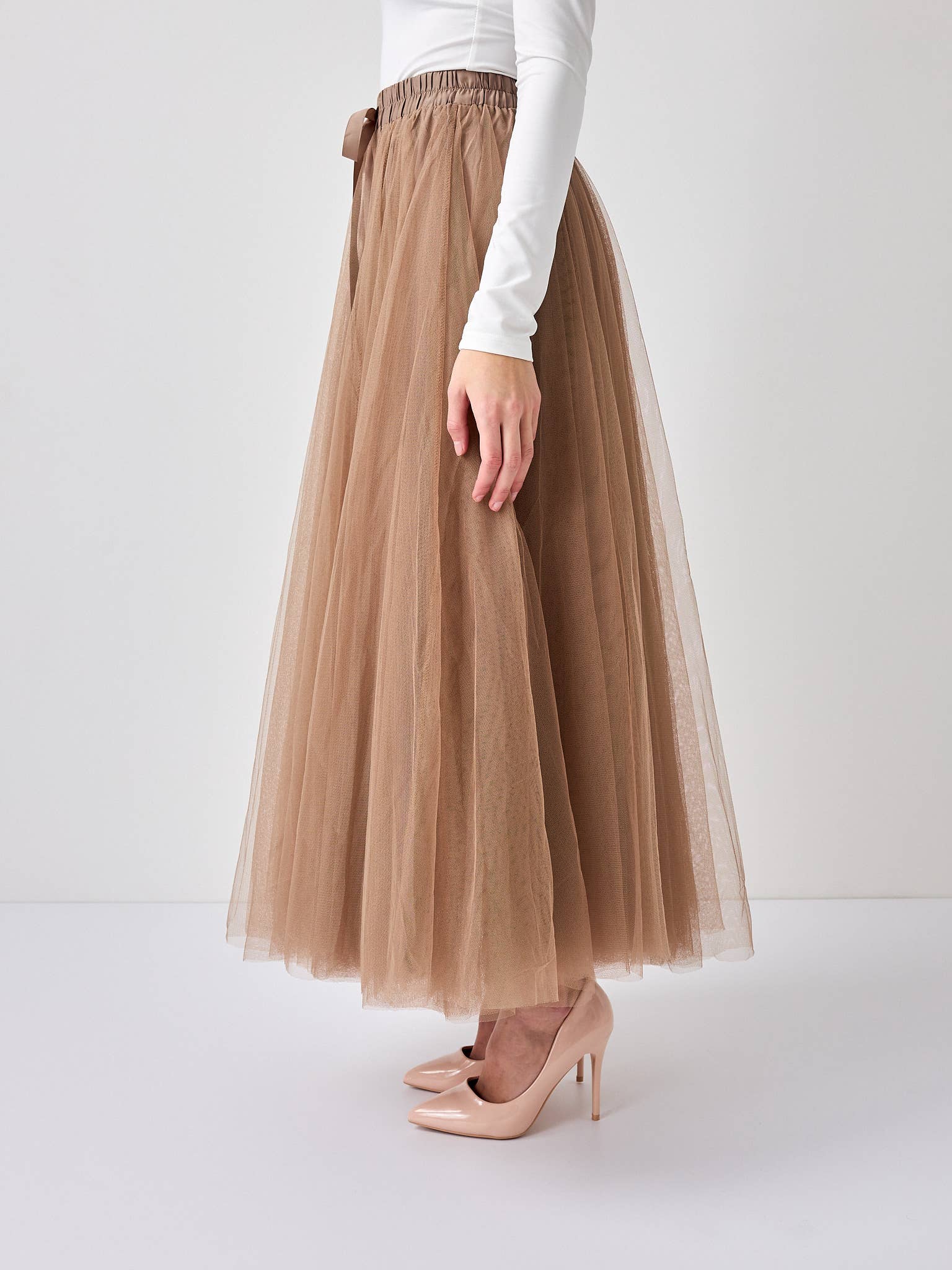 Choklate Paris Langer Tüllrock Aria Taupe Maxi