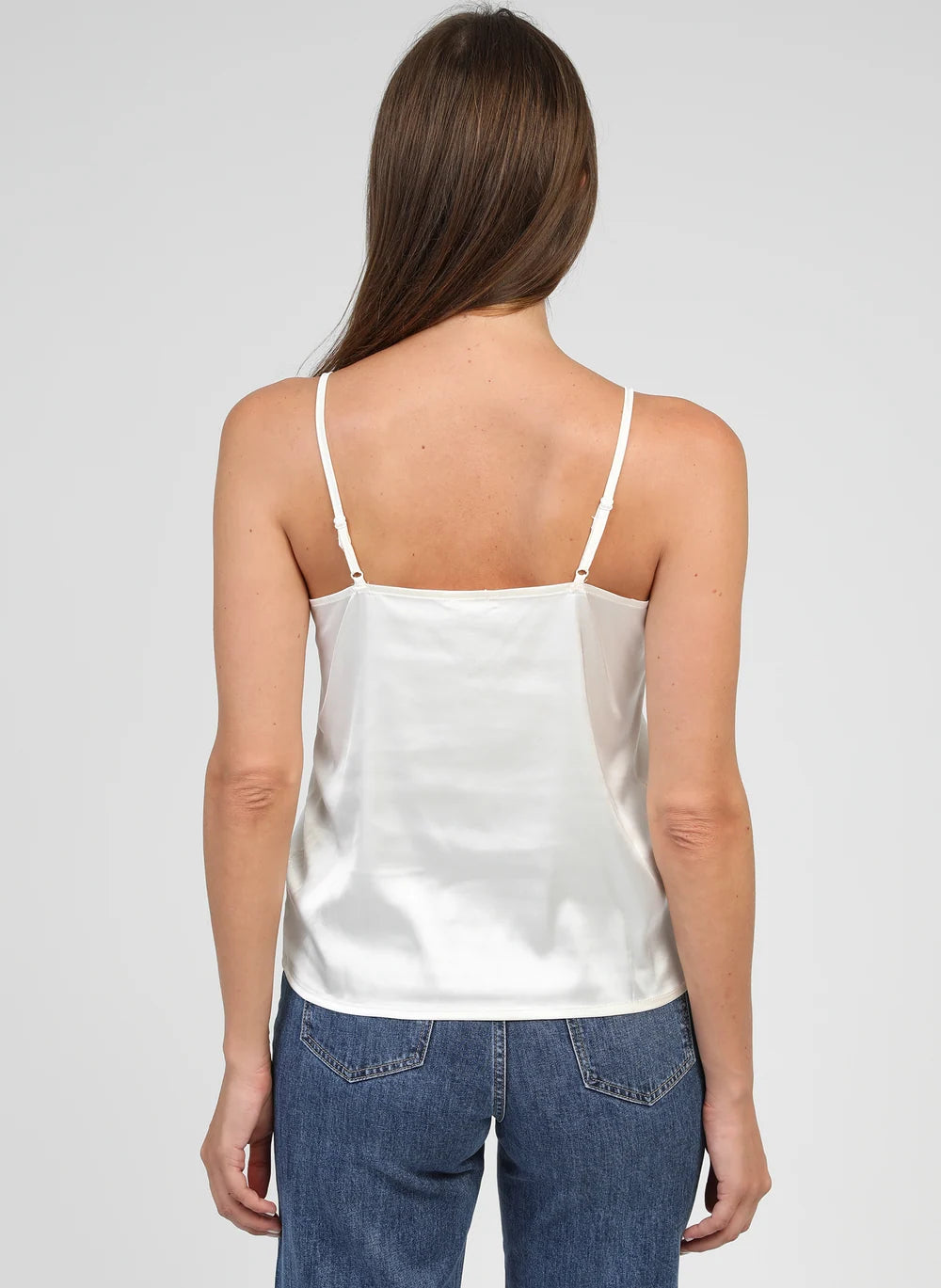 Ange Paris ADELAMY Top mit Spitze in Cremeweiß im Negligéstil