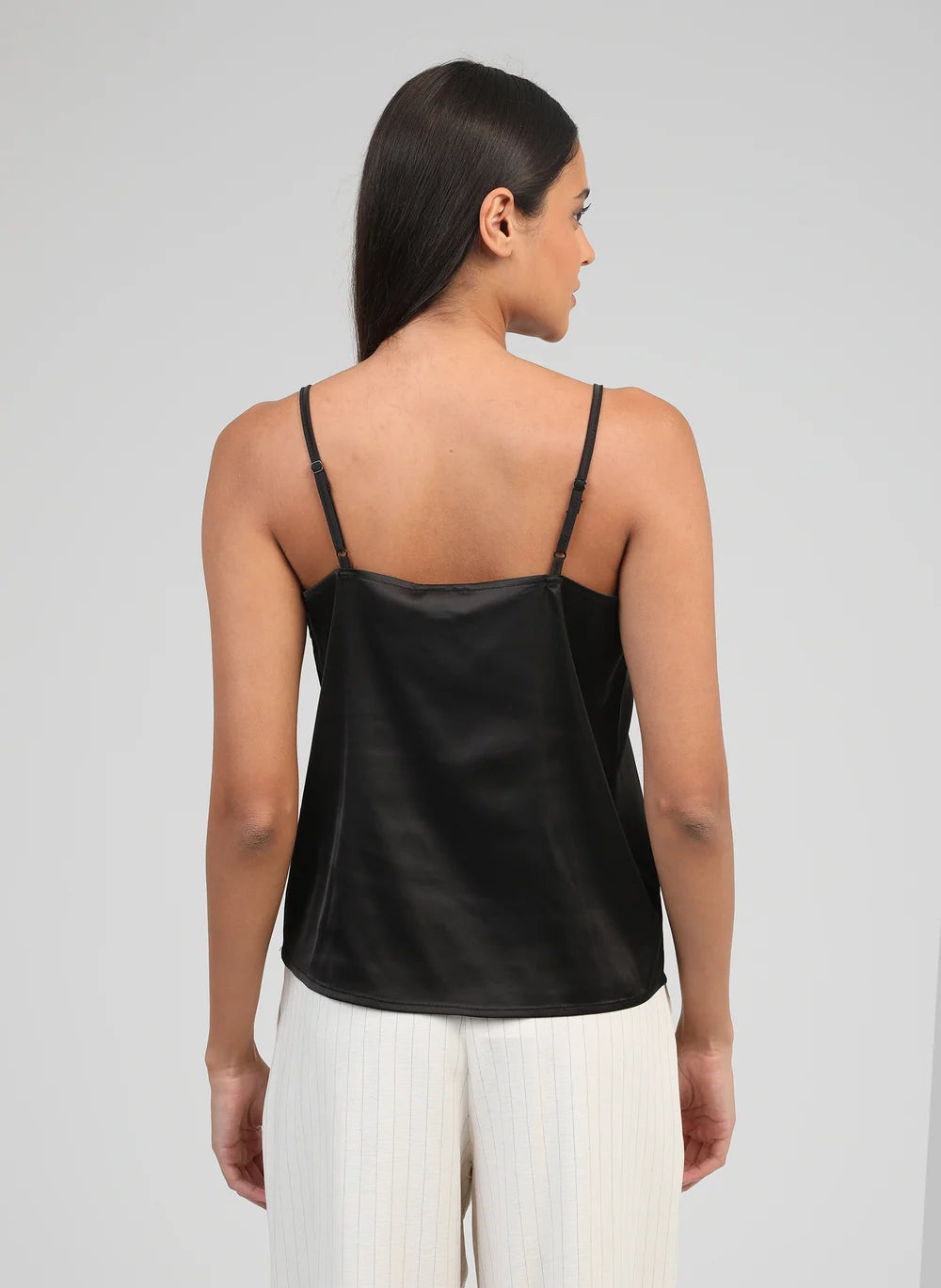 Ange Paris ADELAMY Top mit Spitze in Schwarz im Negligéstil