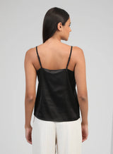 Ange Paris ADELAMY Top mit Spitze in Schwarz im Negligéstil