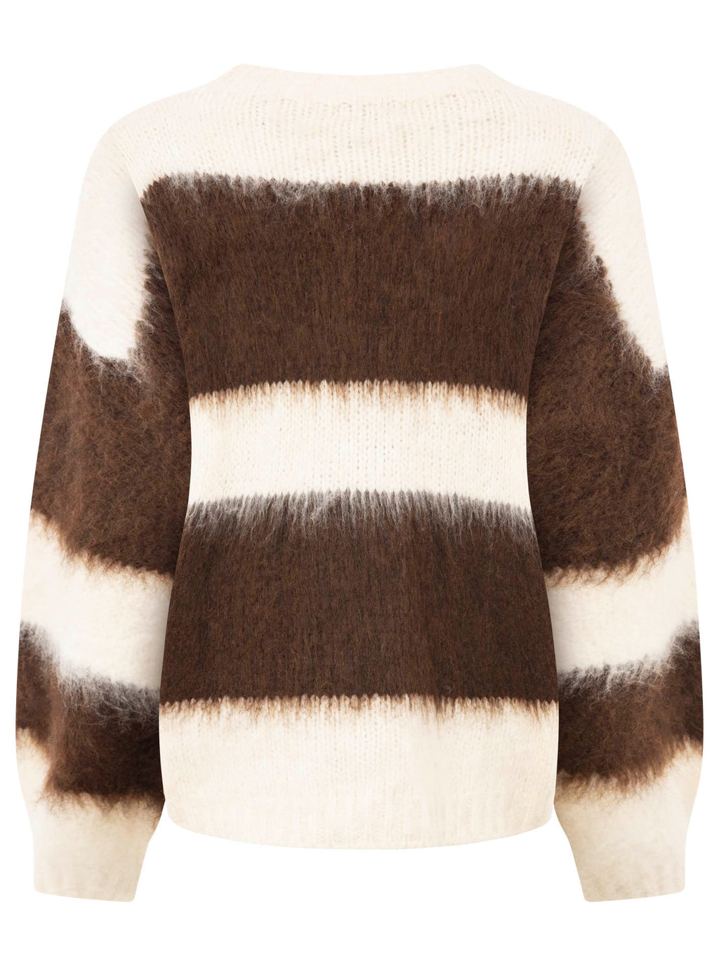 Zwillingsherz Kuschel-Pullover Braun-Creme