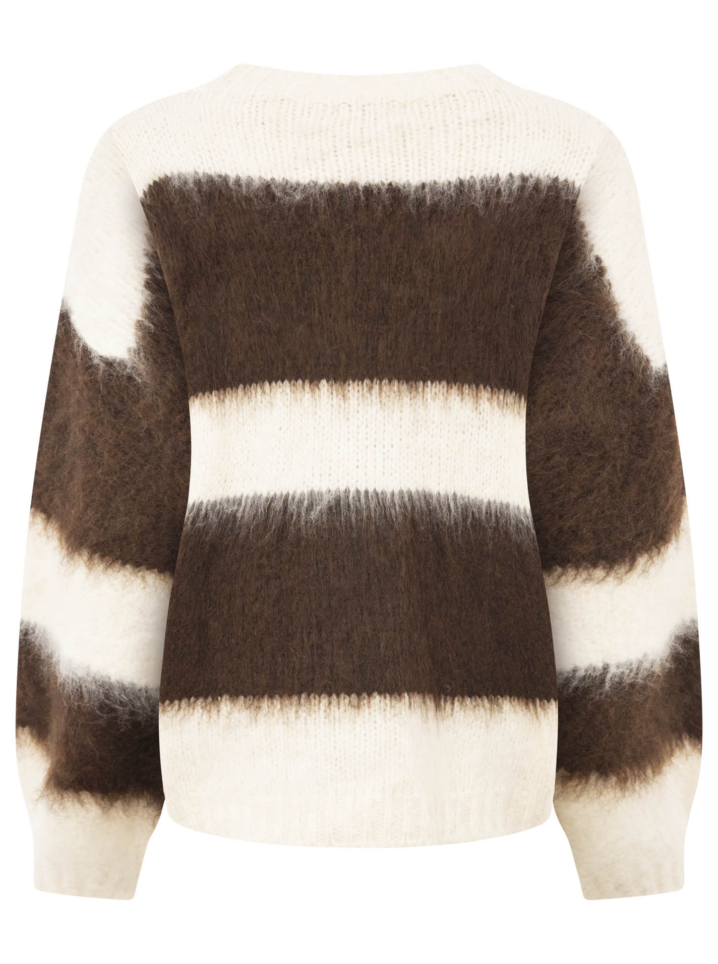 Zwillingsherz Kuschel-Pullover Braun-Creme