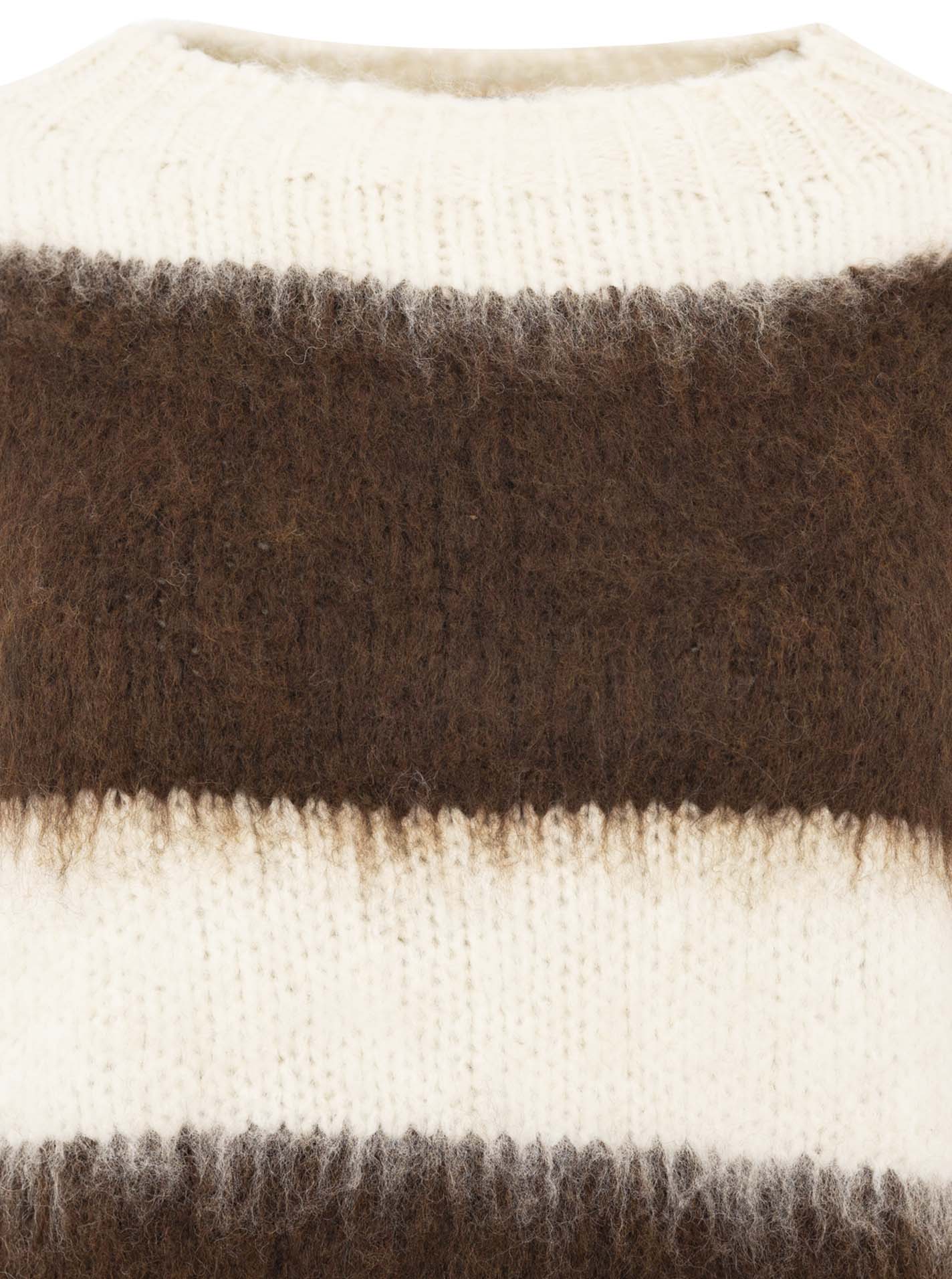 Zwillingsherz Kuschel-Pullover Braun-Creme