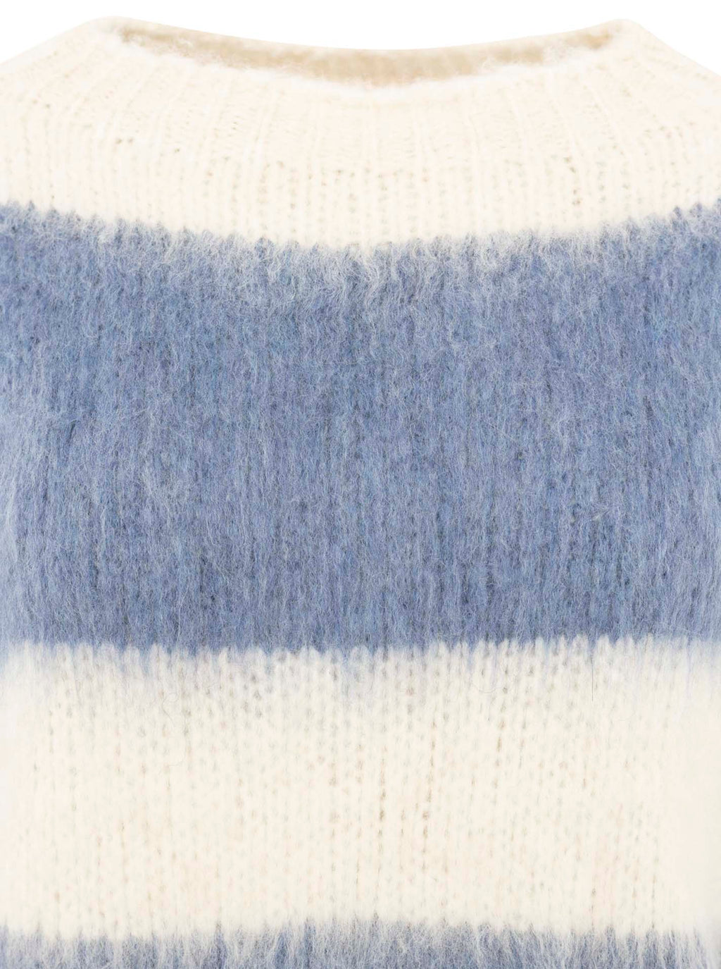 Zwillingsherz Kuschel-Pullover Jeans-Blau Creme