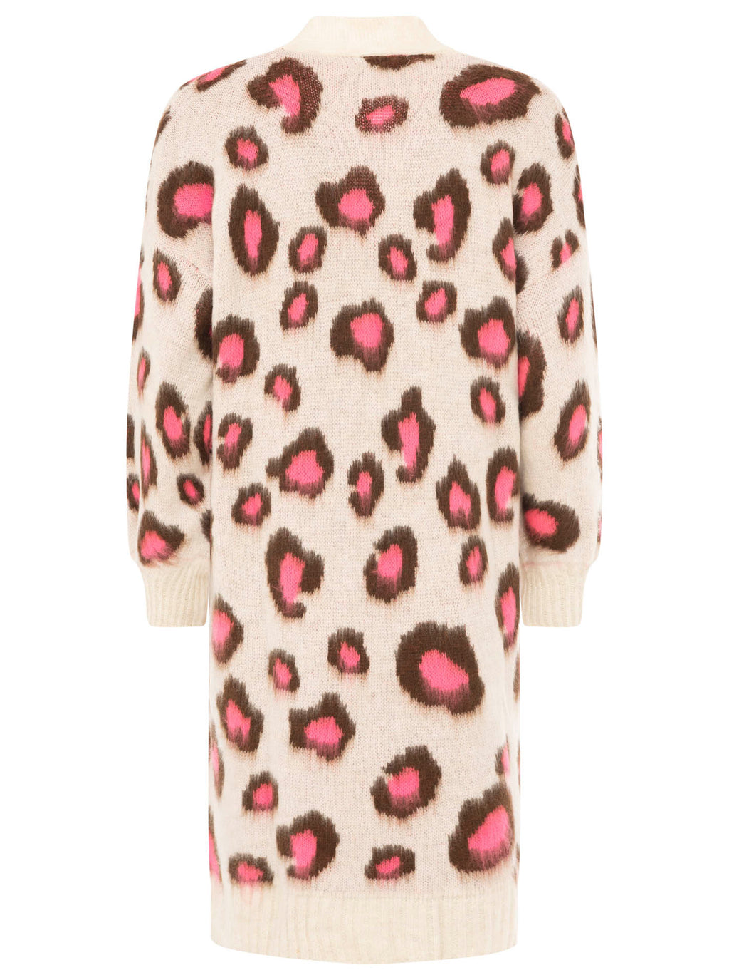 Zwillingsherz Kuschel-Cardigan "Soft Leo" mit pinkfarbenen Akzenten