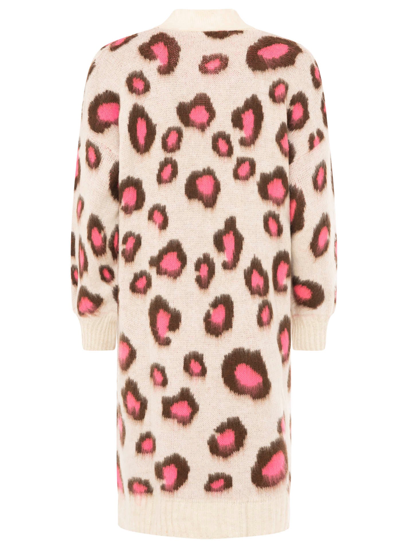 Zwillingsherz Kuschel-Cardigan "Soft Leo" mit pinkfarbenen Akzenten