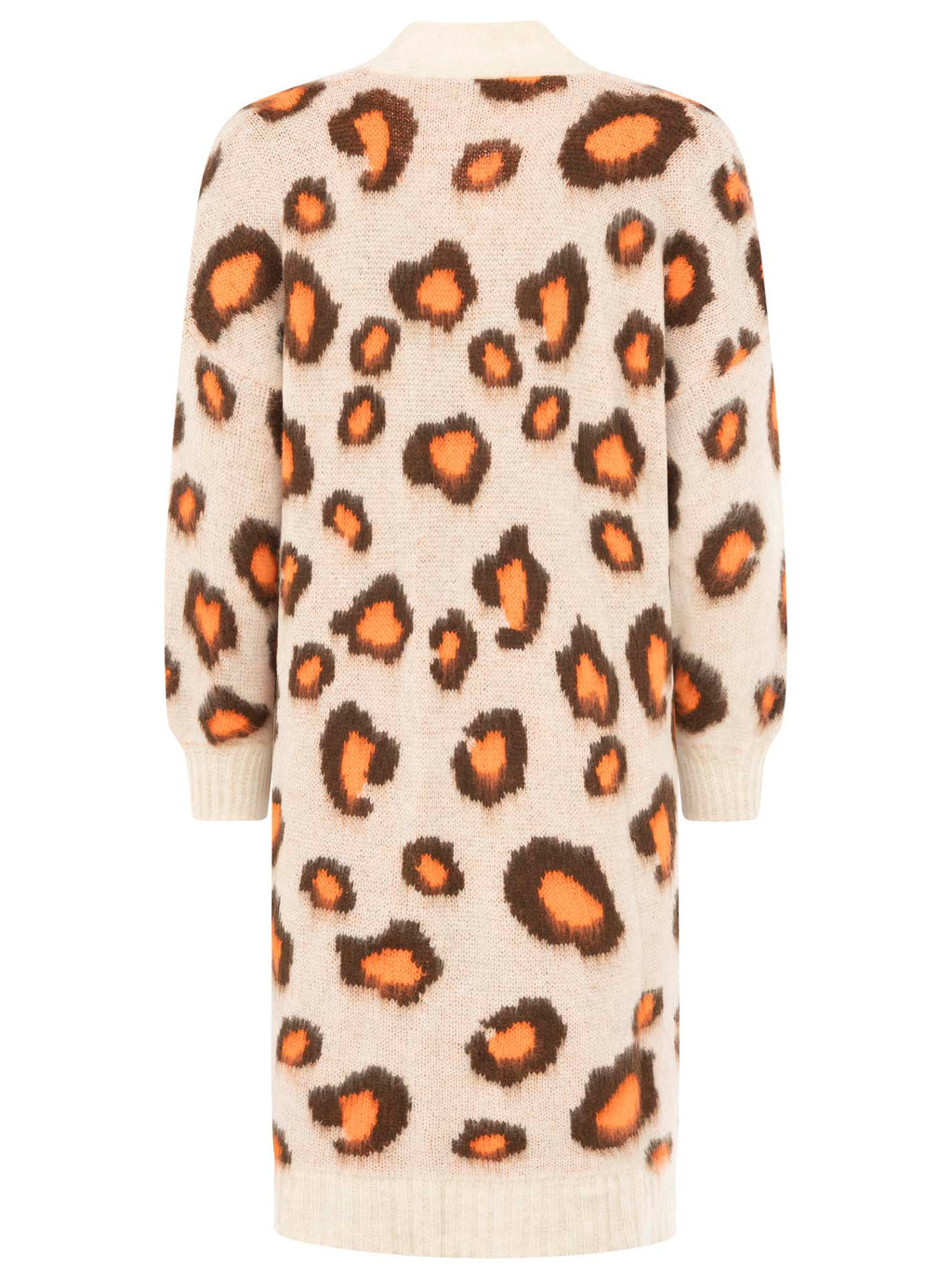 Zwillingsherz Kuschel-Cardigan "Soft Leo" mit orangefarbenen Akzenten