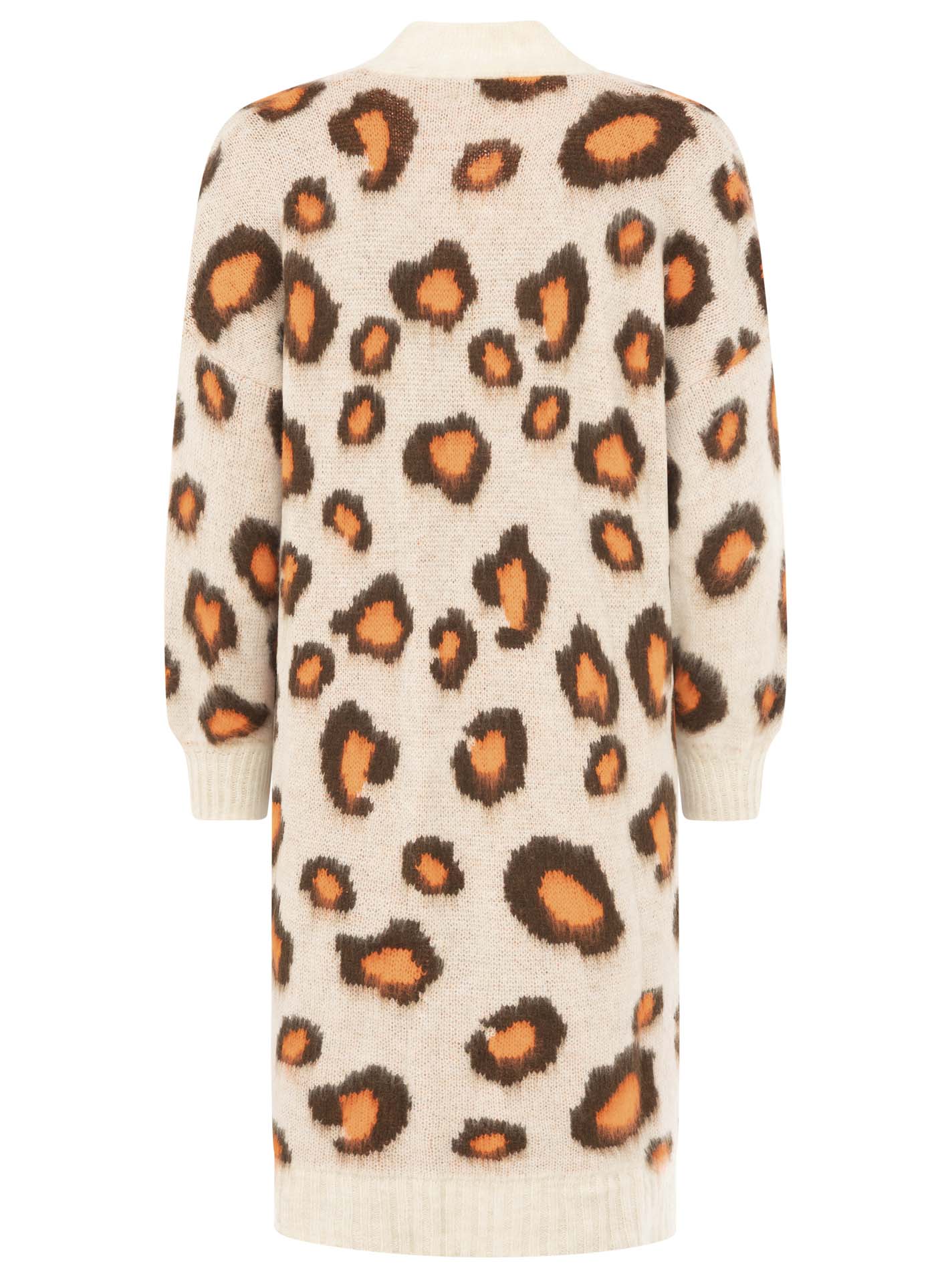 Zwillingsherz Kuschel-Cardigan "Soft Leo" mit orangefarbenen Akzenten