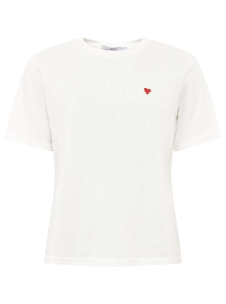 Zwillingsherz T-Shirt "Herz" - Weiß