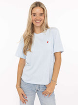 Zwillingsherz T-Shirt "Herz" - Hellblau