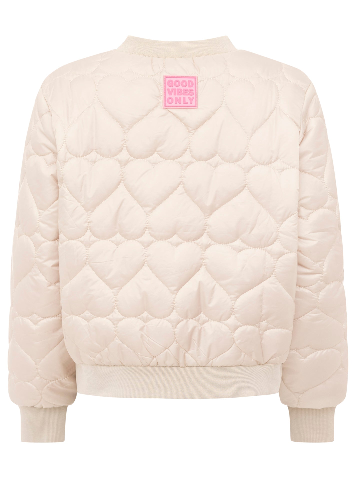 Zwillingsherz - Bomberjacke "Be Happy" in Beige